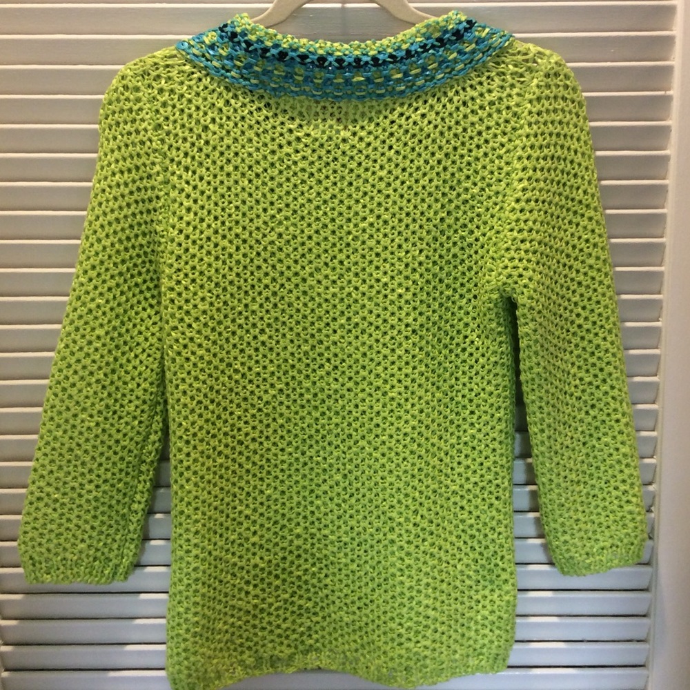 RUBY RD GREEN/BLUE/BLACK PETITE TOP/SWEATER - Picture 4 of 8